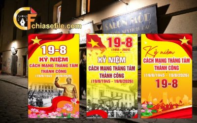Mẫu phướn cách mạng tháng tám Core