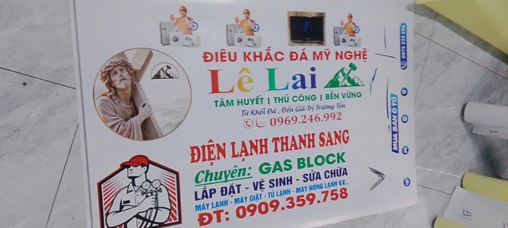 Bảng dịch vụ nhiều màu